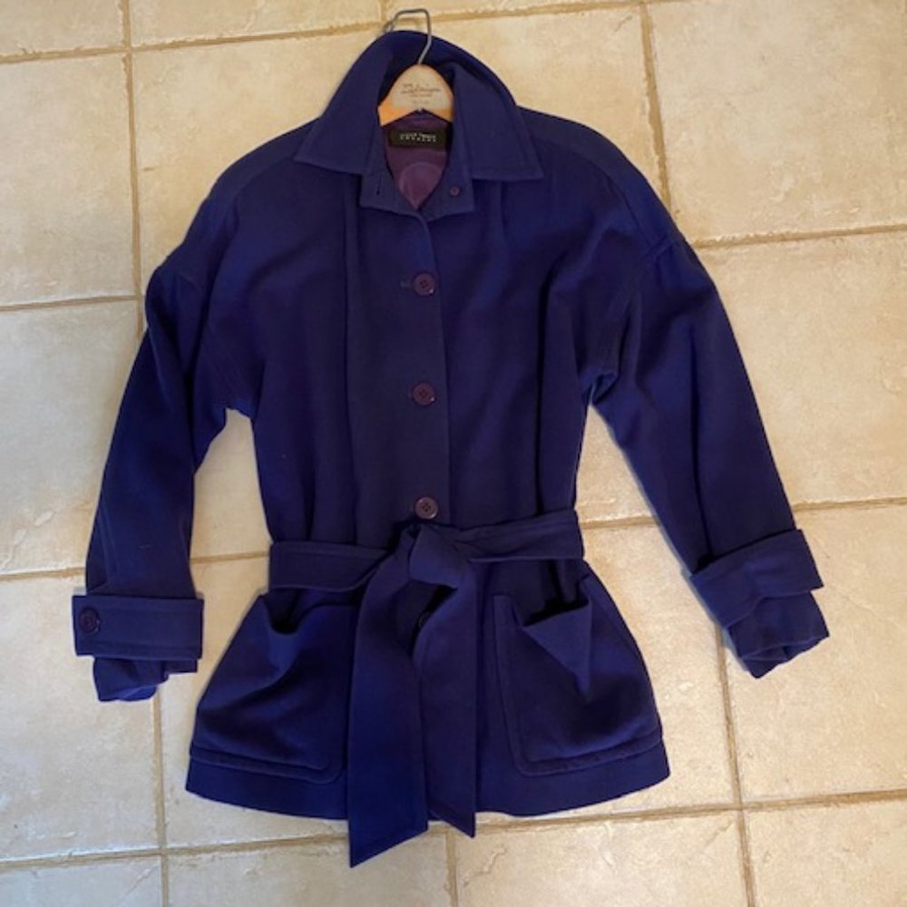 ELLEN TRACY Purple Wool Jacket/Blazer